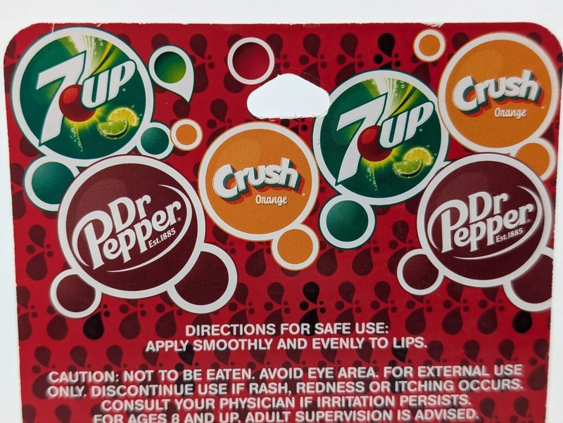 3 Pack Taste Beauty Orange Crush Dr Pepper 7Up .12 oz Lip Balm Fresh Sealed gallery