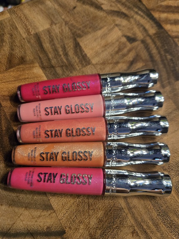 Lot of 5 New Rimmel Stay Glossy Lip Gloss See Shades In Description