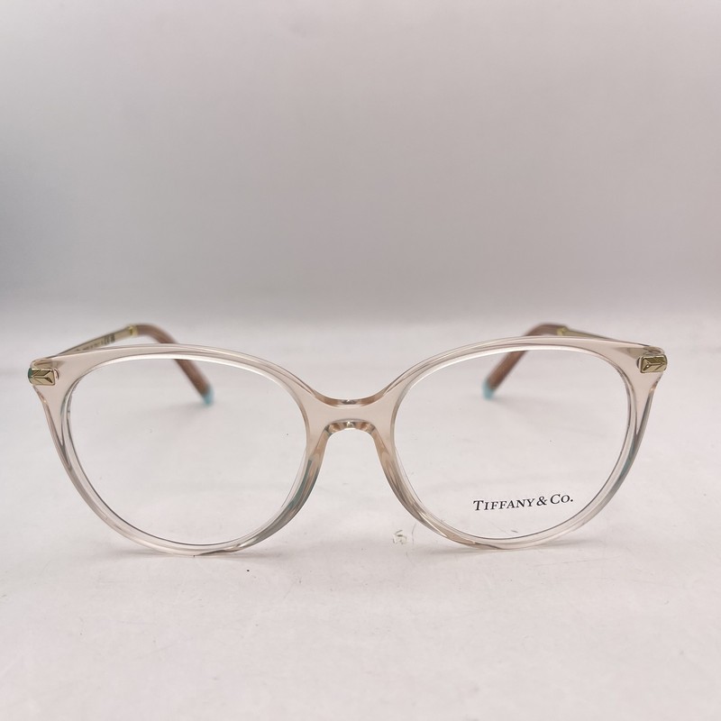 Tiffany & Co Womens Round Phantos Thin Eyeglasses TF2209 Transparent Nude gallery