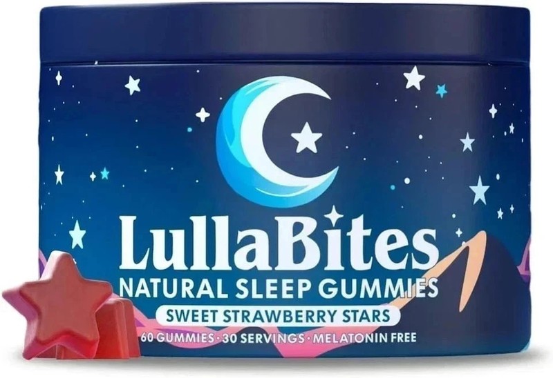 LullaBites Natural Sleep Gummies Made in USA 60 Gummies-30 Servings Free ship