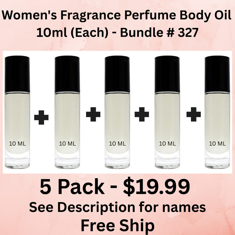 Bundle # 327 - 5 Pack Women's Fragrance Perfume Body Oil 10-ml Roll-On Bottle