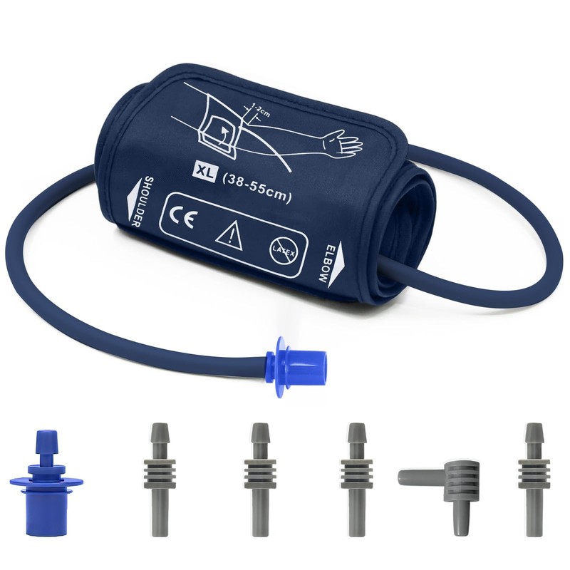 XL 38-55cm Extra Large Blood Pressure Cuff, 6 Connectors, BP Monitor, Big Arm