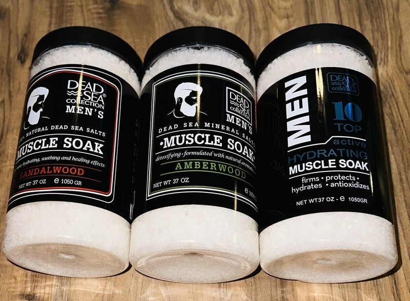 3 Dead Sea Collection Amberwood Sandalwood Top 10 Muscle Soak Bath Salt Men Gift gallery