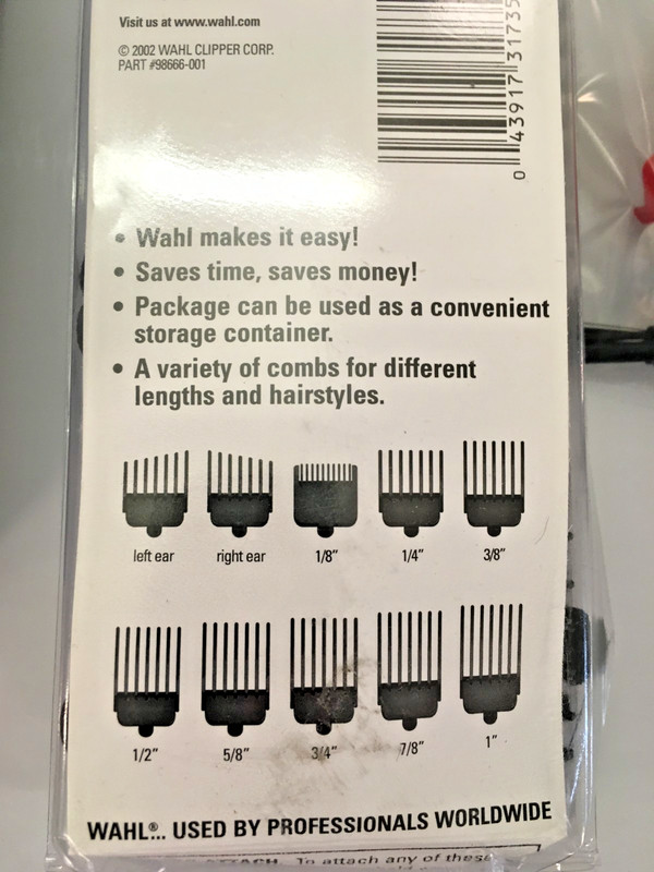 EXC Wahl Sterling Reflections Senior Corded Professional Hair Clippers +10 Combs gallery