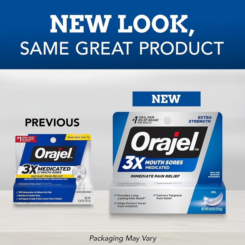 Orajel 3X for Mouth Sores Maximum Strength Gel Tube 0.42oz- From #1 Oral Pain... gallery