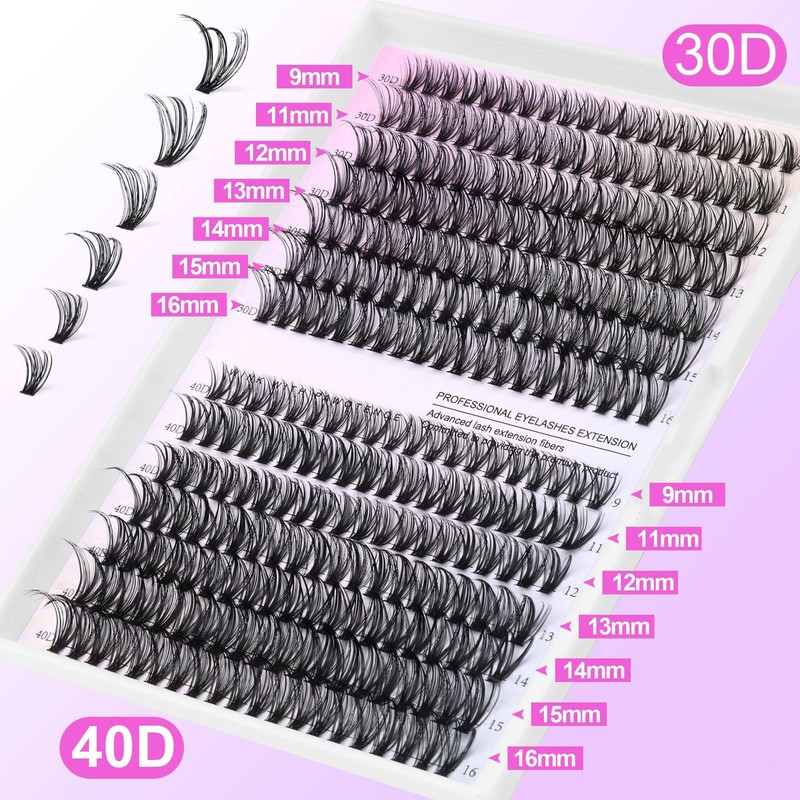 Pawotenes Lash Eyelash Extension Kit 280pcs 1 count (Pack of 280), Black gallery