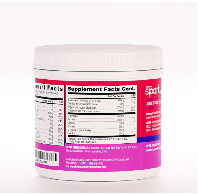 AdvoCare Spark Fruit Punch Energy Mix 42Sv Sugar Free Focus gallery