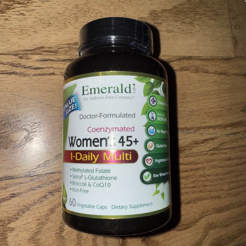 Emerald Labs Women’s 45+ Daily Multi -with Coenzymated B’s 60 Caps Exp 5/27