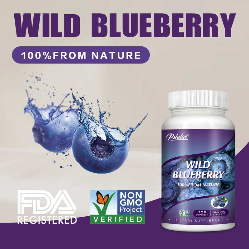 Wild Blueberry 5000mg - Strength 10:1 Extract Antioxidant, Boosts Brain Health gallery