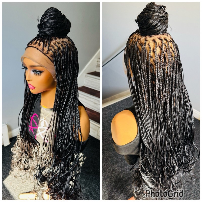 french curls briaded wig
