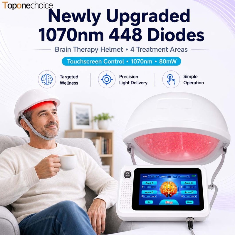 Brain Therapy Helmet 24W Near Infrared Light Memory Enhancement Brain Wellness