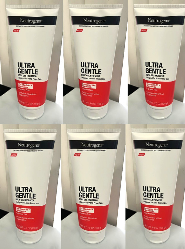 6x Neutrogena Ultra Gentle Body Gel Hydrator 7 oz Pro-Vitamin B5 + Niacinamide