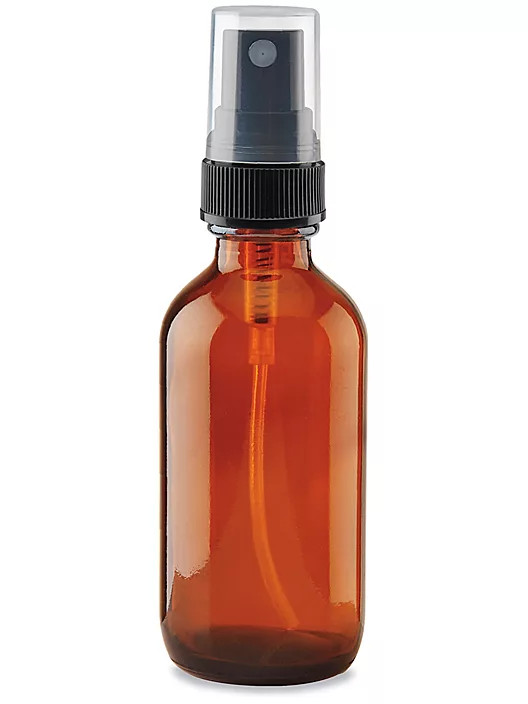 Black Plastic Sprayer Bottle 40 Pcs, 2 oz Amber Boston Round 20-400 Neck Finish
