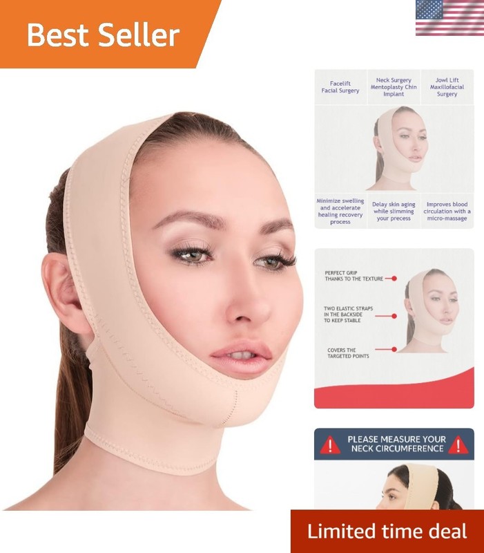 Chin Strap Post Surgical Compression Bandage for Women Face Slimmer Jowl Tigh…
