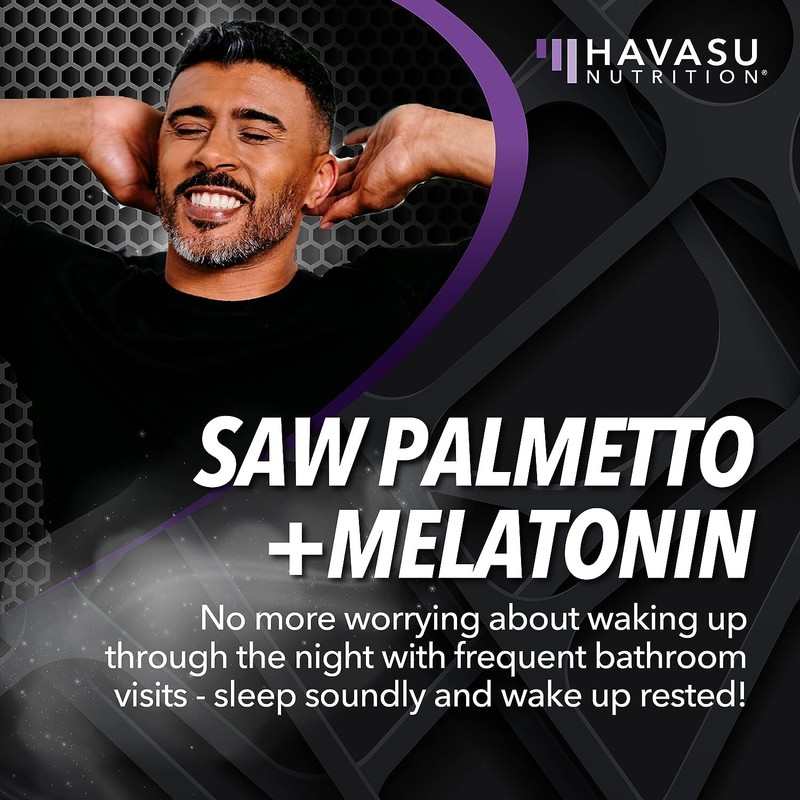 Saw Palmetto with Melatonin for Sleep & Prostate Supplement Saw Palmetto, 200 ct gallery