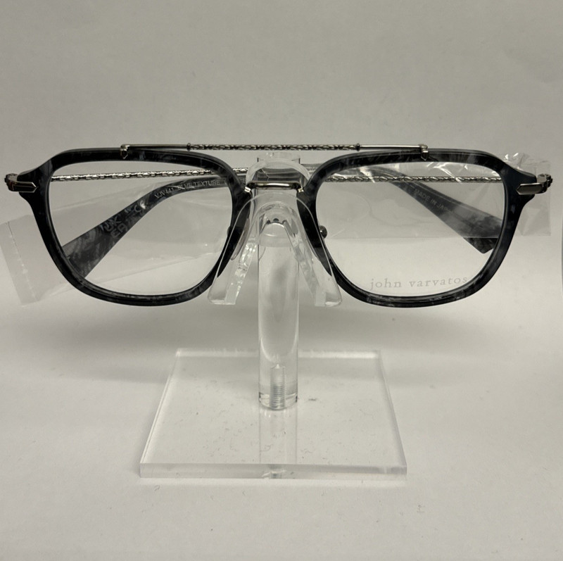 John Varvatos VJV441 0BLE Eyeglasses Blue 52-20-145 Brand New made in japan