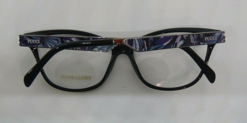 Emilio Pucci EP 5012 001 Black Plastic Cat Eye Eyeglasses Frame 54-14-140 *SD gallery
