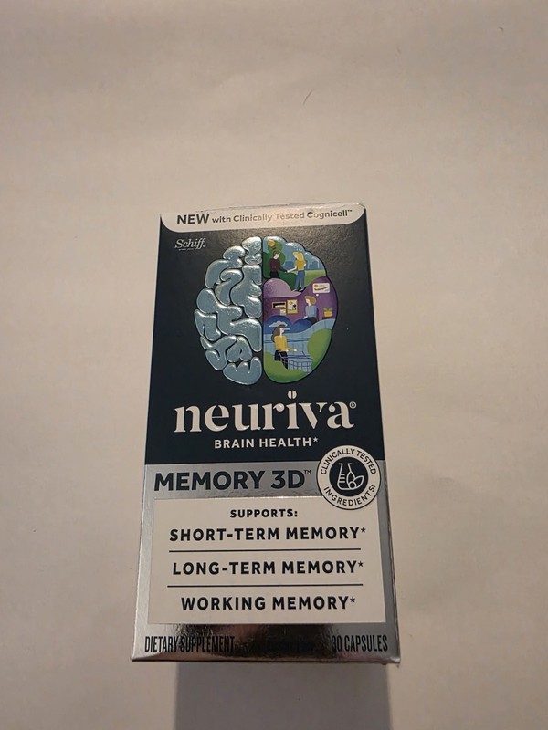 Neuriva Memory 3D Brain Health Short & Long-Term Memory 50 Capsules Exp 10/2027