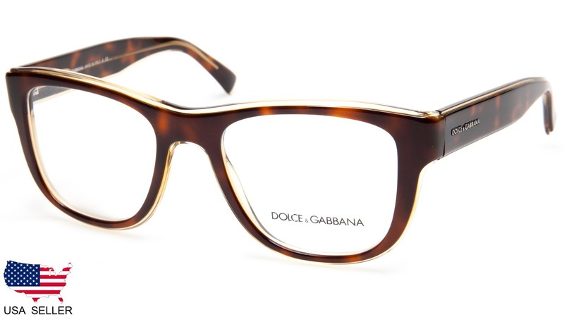 NEW D&G Dolce & Gabbana DG3252 3049 Top Havana Eyeglasses 54-20-145 B44mm Italy