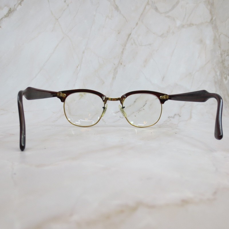 Shuron Eyeglasses Frame SC U.S.A Women's Red Plastic Cat Eye Half Rim 22 gallery
