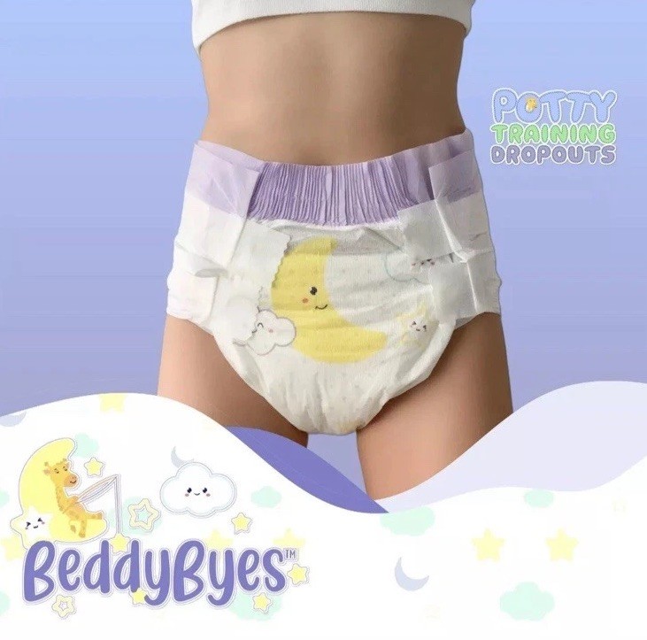 Potty Training Dropout Beddybyes - ABDL Diapers 2 Pack, LARGE