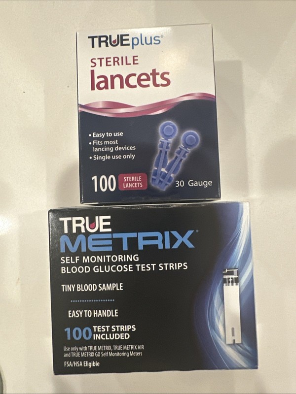 True Metrix Blood Glucose Test Strips 100, With Lancets
