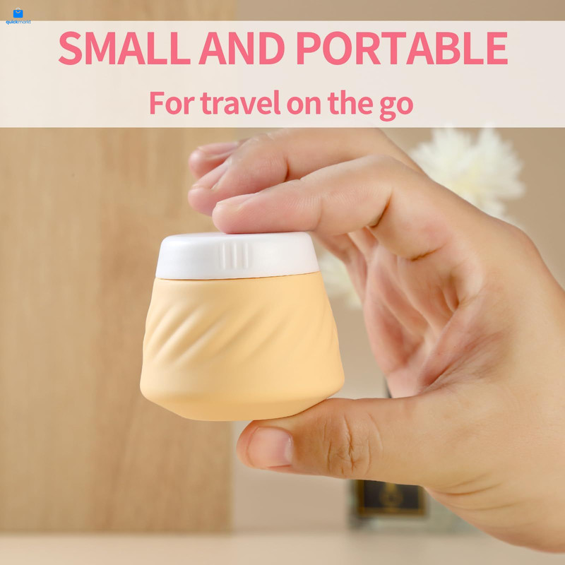 Gemice Silicone Cream Jars TSA Approved Travel Size 1 Ounces, Apricot gallery