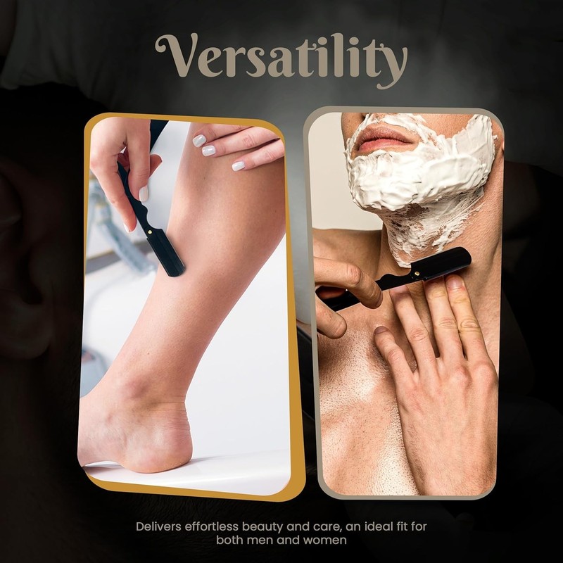 Professional Mens Straight Razor – 11.4" Barber Straight Razors for Men with Pre gallery