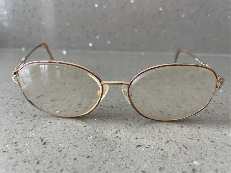 La Strada Eyeglasses Frames ONLY 118 0N3S Gold Metal 54-16-140 Full Rim pink