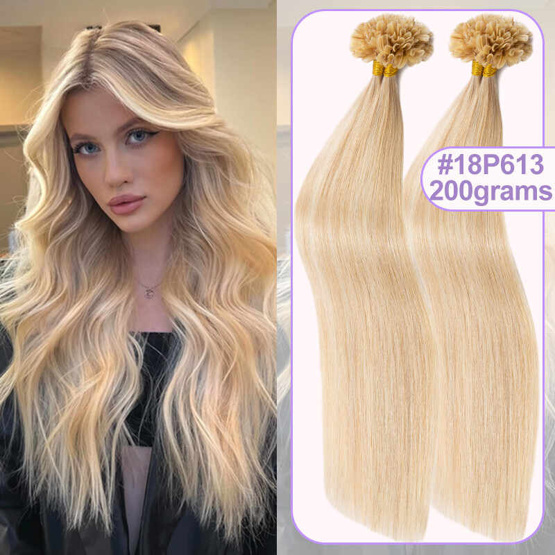 THICK Russian 1g/s Nail U-Tip Real Remy Human Hair Extensions Keratin Pre Bonded gallery