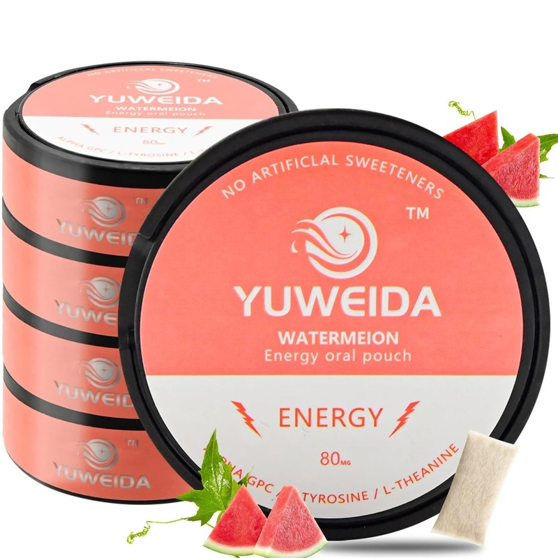 YUWEIDA Caffeine Energy Pouches with 80mg with15 Nicotine Free Pouches Per Ca…