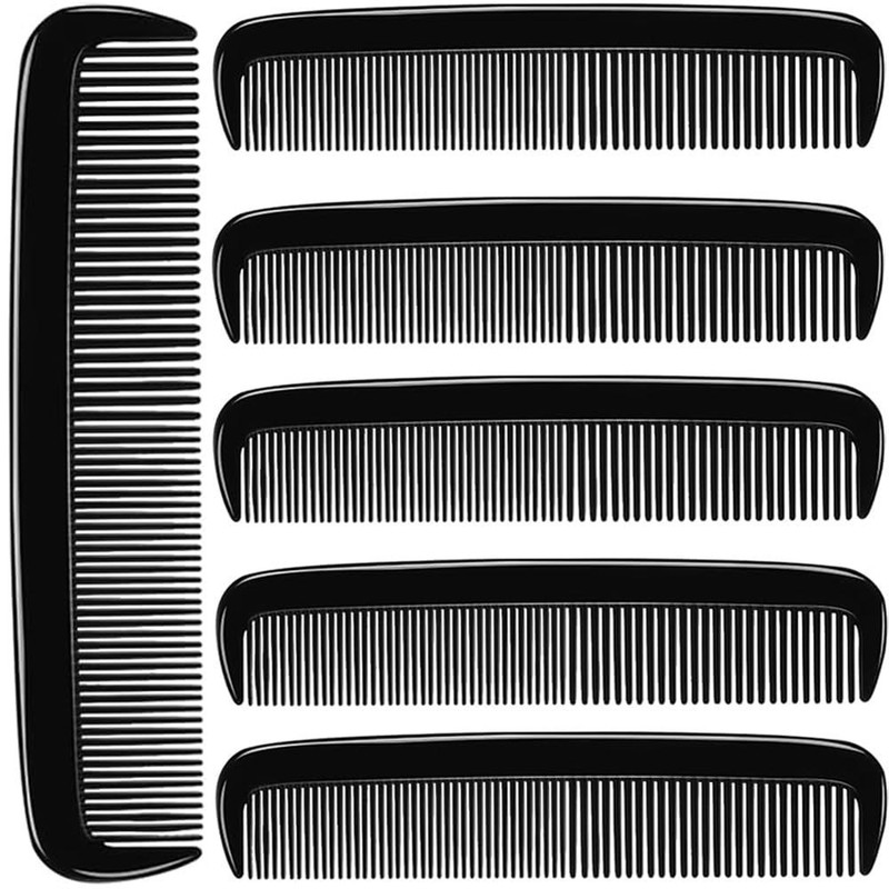 (6 Pack) 5″Pocket Hair Comb Beard & Mustache Combs for Men’s Hair Beard Mustache