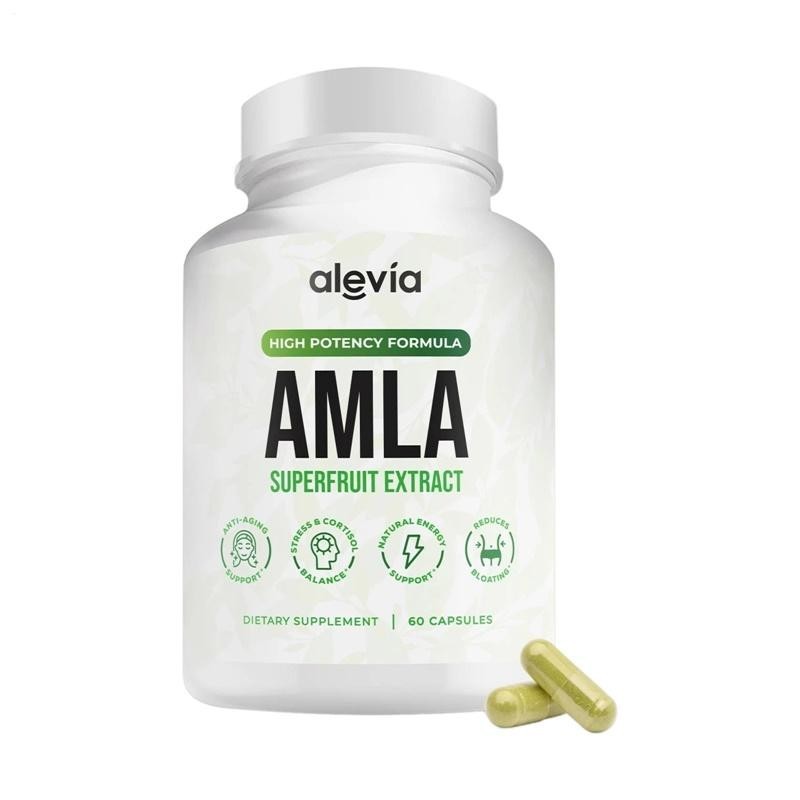 Alevia Organic Amla Capsules 1000mg Indian Gooseberry Antioxidant Supplement 60c gallery