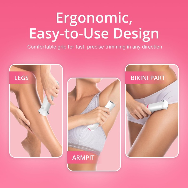 PalmPerfect Bikini Trimmer for Women – Precise & Gentle 5 Piece Set, White gallery
