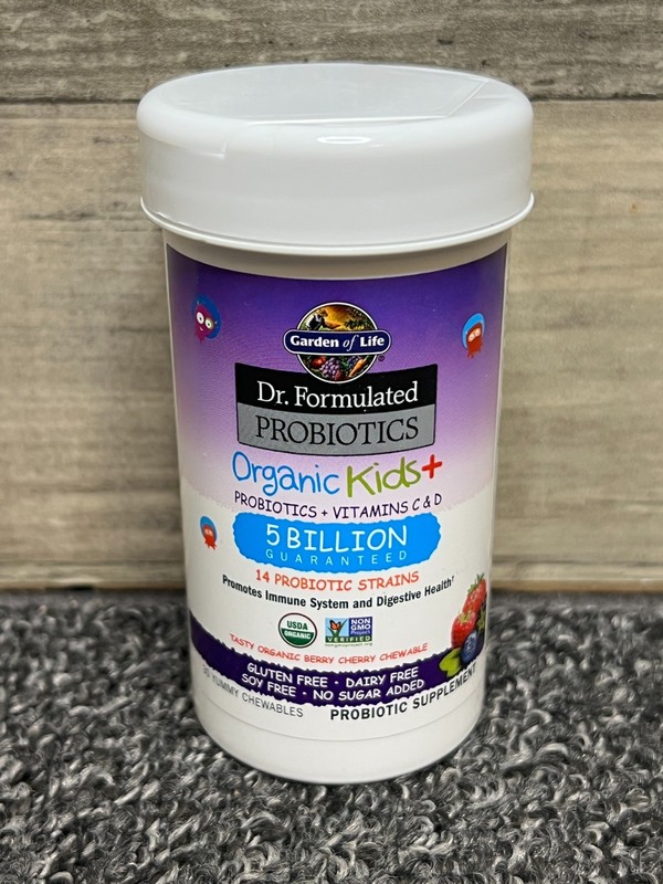 Garden of Life Dr. Formulated Probiotics Organic Kids+ 30 chewables Exp 08/2026