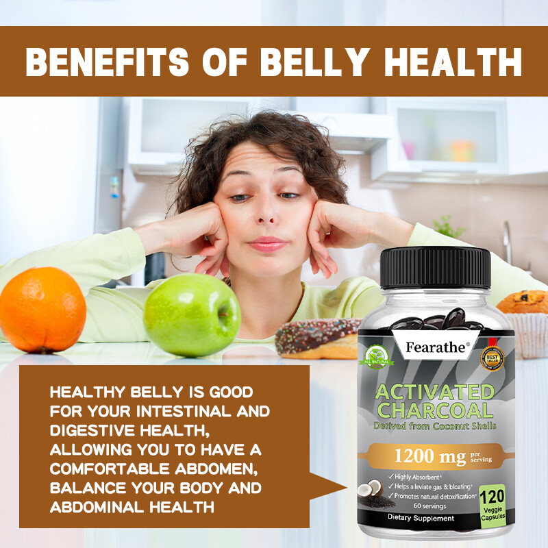 Activated Charcoal Capsules 1200mg Derived from Coconut Shells Highly Absorbent gallery
