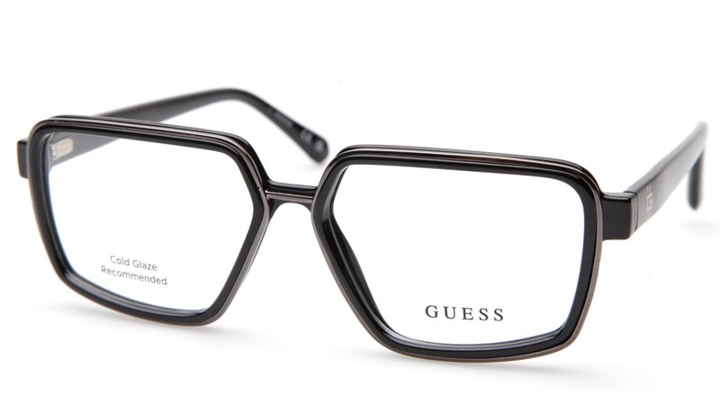 NEW GUESS GU50085 001 Black EYEGLASSES GLASSES FRAME 54-15-145 B38mm