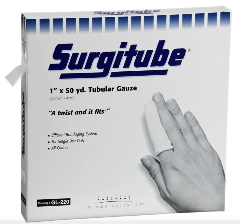 Derma Sciences Surgitube GL-220 Tubular Gauze White 1″ x 50 yd.
