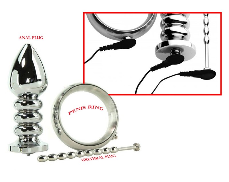 Zeus Deluxe Series Voltaic For Him Stainless Steel Male E-stim Kit