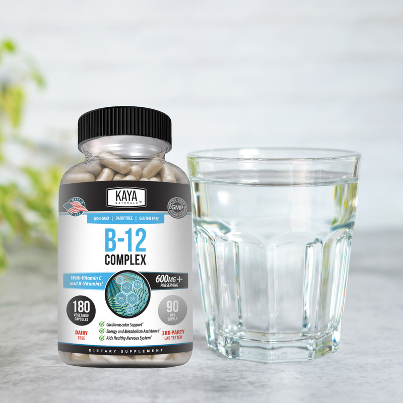 B-12 Complex 180ct Vitamin B2 B6 B12 & C Biotin Inositol Folate Choline gallery