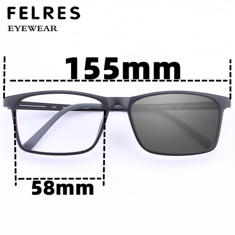 155mm TR90 Photochromic Square Reading Glasses Men Large Frame Glasses Readers gallery