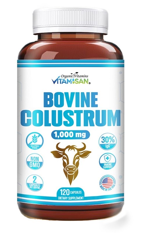 Bovine Colostrum Supplement - 30% IgG Lactoferrin, Immune Support (2 Pack) 240 c gallery