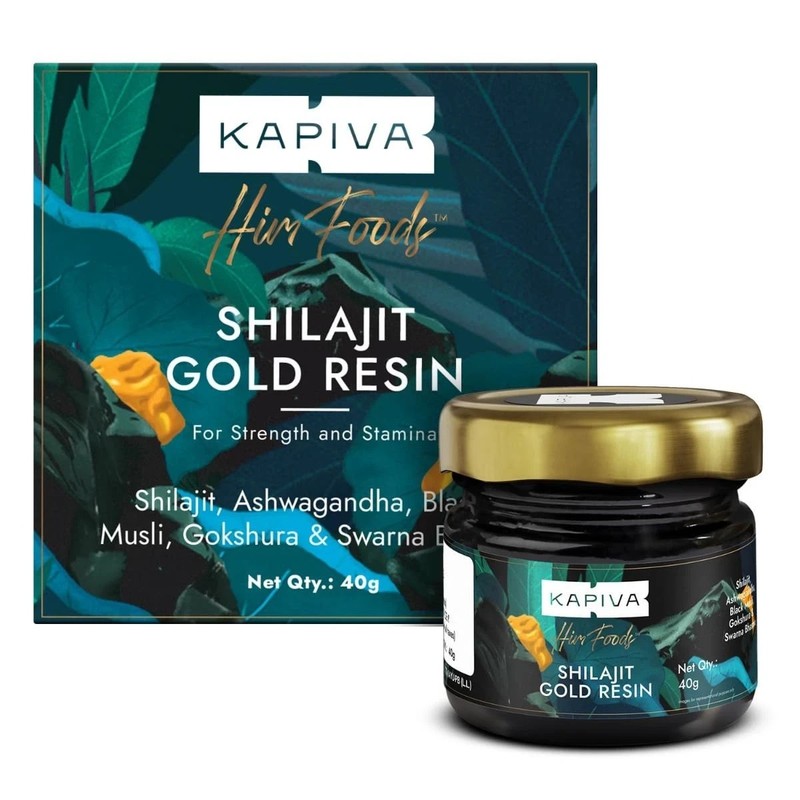 Kapiva Shilajit Gold Resin 40g, 80 Servings, 24K Gold