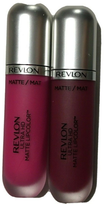 LOT OF 2-Revlon Ultra HD Matte Lipcolor (1 HD Spark 650 + 1 HD Addiction 610)