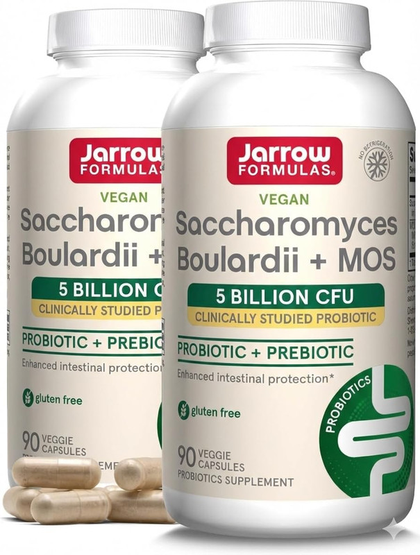 Saccharomyces Boulardii + MOS – 5 Billion Viable Organisms per Serving – 90 Dela