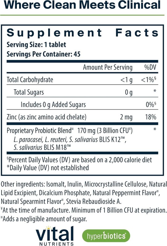 Oral Probiotics for Dental Health - Shelf-Stable Mint Tablets, 45 Count gallery
