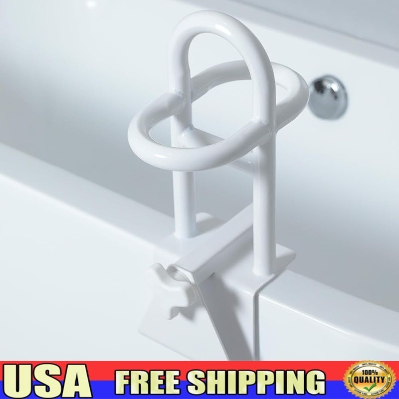 Three Handle Bathtub Grab Bar Safety Rail Non Slip Easy Install Bathroom Aid New