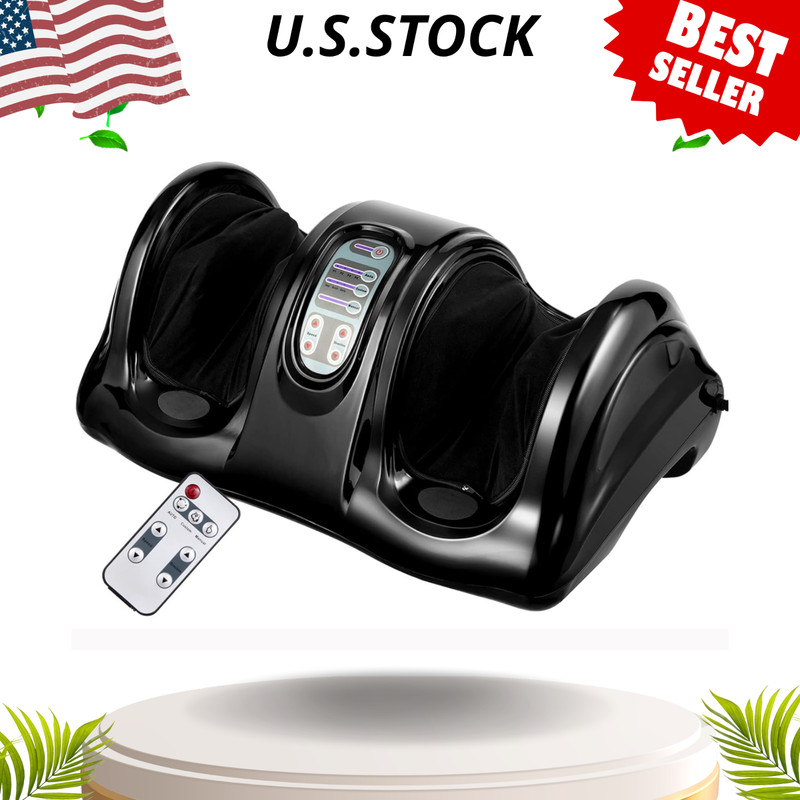 NEW Shiatsu Foot Massager Machine Deep Kneading Rolling 4 Modes Black