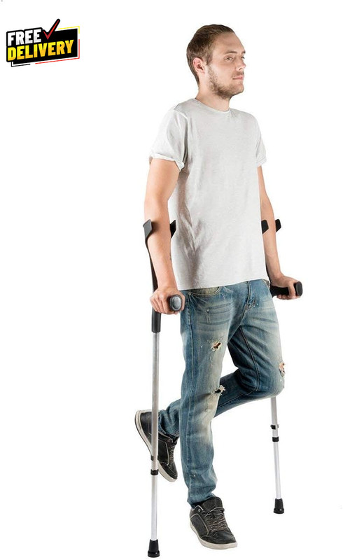 Forearm Crutches for Adults (X2 Units, Open Cuff) Adjustable Aluminum Walking... gallery