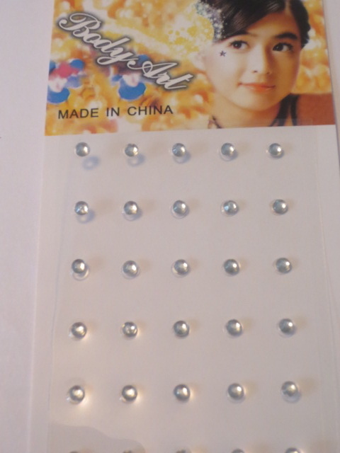 Rhinestone Body Dot jewel Bindi Tattoo clear star heart flower bride prom dance
